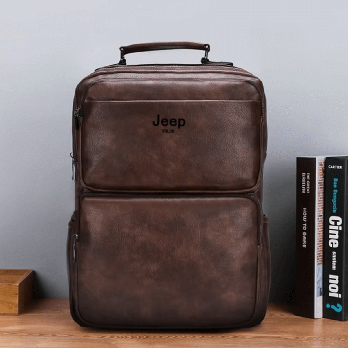 Mochila Masculina De Couro jeep urban viriati